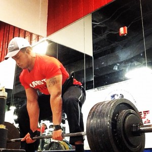 Justin Cooper Deadlifting heavy weight