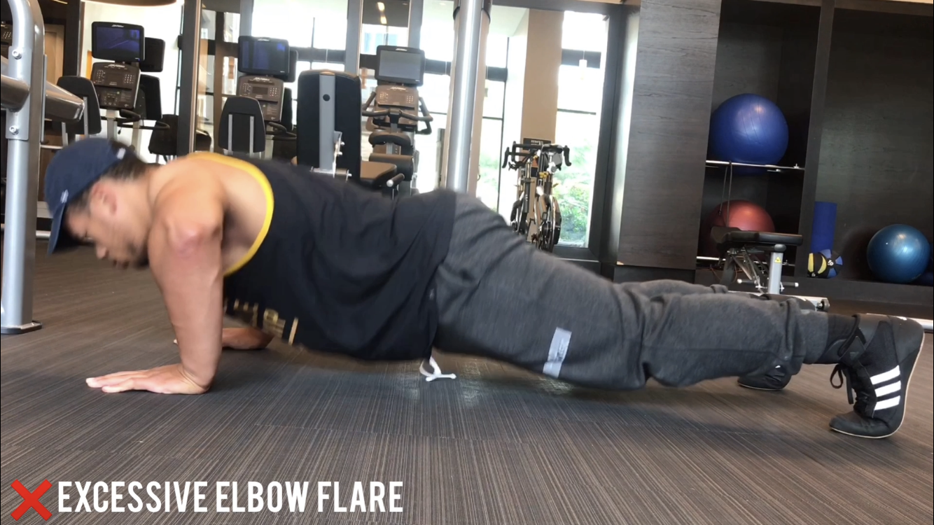 Push-Up Mistake: Elbow Flare